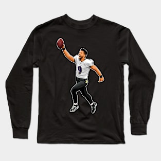 Justin Tucker #9 Celebrate Long Sleeve T-Shirt